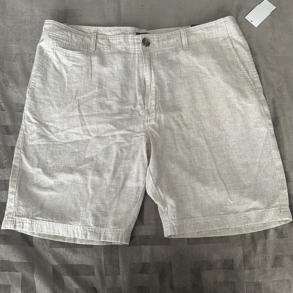 14th & Union Shorts Mens 38‎ Beige Slim Fit Linen Chino Nordstrom UN449222MN